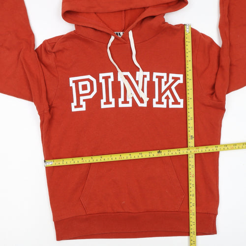 Victoria's Secret PINK Women's Red Pullover Hoodie Size S Cotton Blend