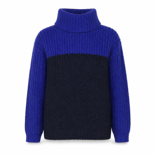 Marks and Spencer Women’s Blue Roll Neck Chunky Knit Jumper Size S