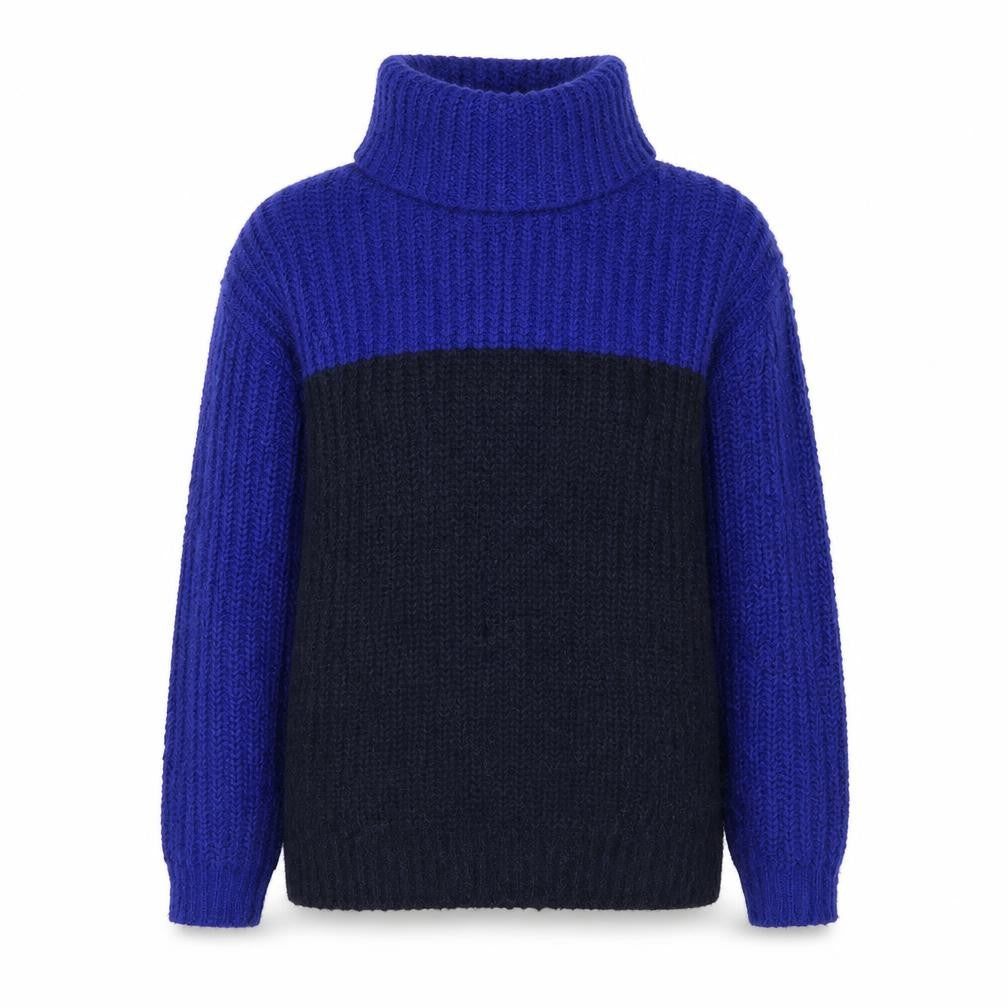 Marks and Spencer Women’s Blue Roll Neck Chunky Knit Jumper Size S