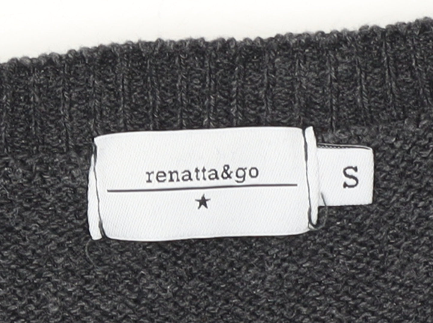 Renatta & Go Women's Grey Wool Cardigan S Buttoned Knit Jumper