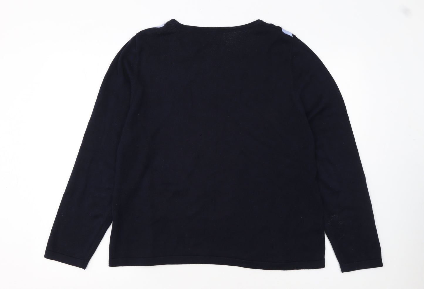CC Womens Multicoloured XL Geometric Knit Long Sleeve Pullover Jumper