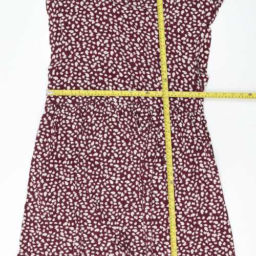 Next Women's Red A-Line Sleeveless Dress Size 18