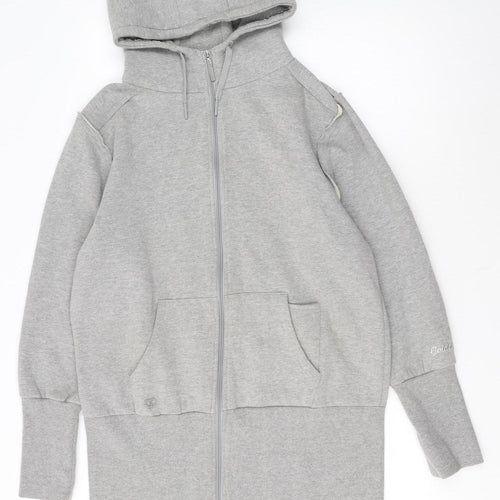 Golddigga Women Grey Size 16 Full Zip Hoodie Sweatshirt