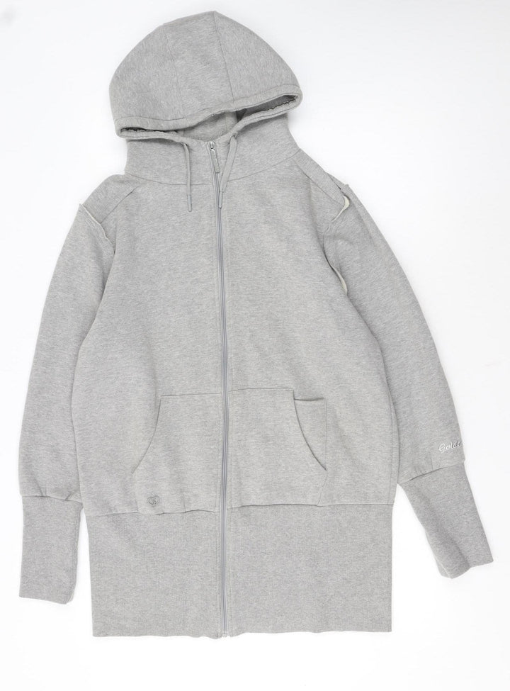 Golddigga Women Grey Size 16 Full Zip Hoodie Sweatshirt