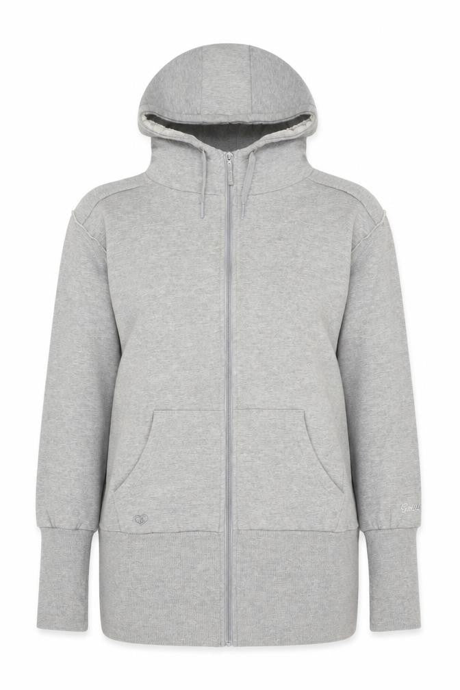 Golddigga Women Grey Size 16 Full Zip Hoodie Sweatshirt