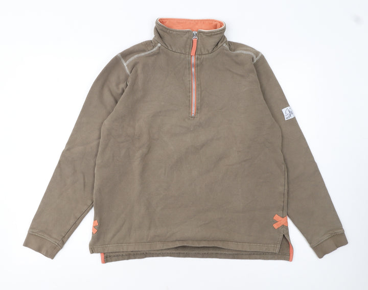 Lazy Jacks Men's Brown 1/4 Zip Fleece Sweatshirt Size S