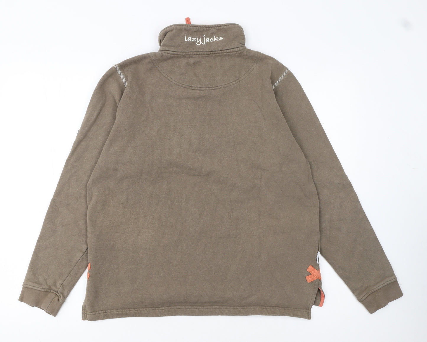 Lazy Jacks Men's Brown 1/4 Zip Fleece Sweatshirt Size S