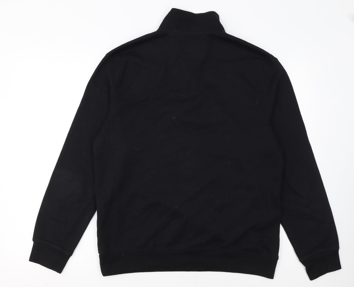 Soul Star Men's Black 1/2 Zip High Neck Fleece Sweatshirt Size M