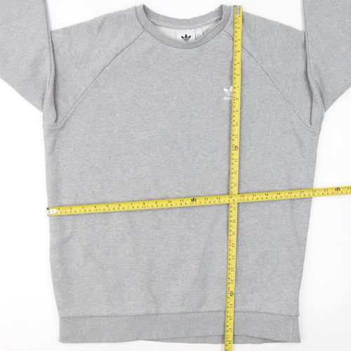 Adidas Mens Grey Regular Fit Crew Neck Sweatshirt M