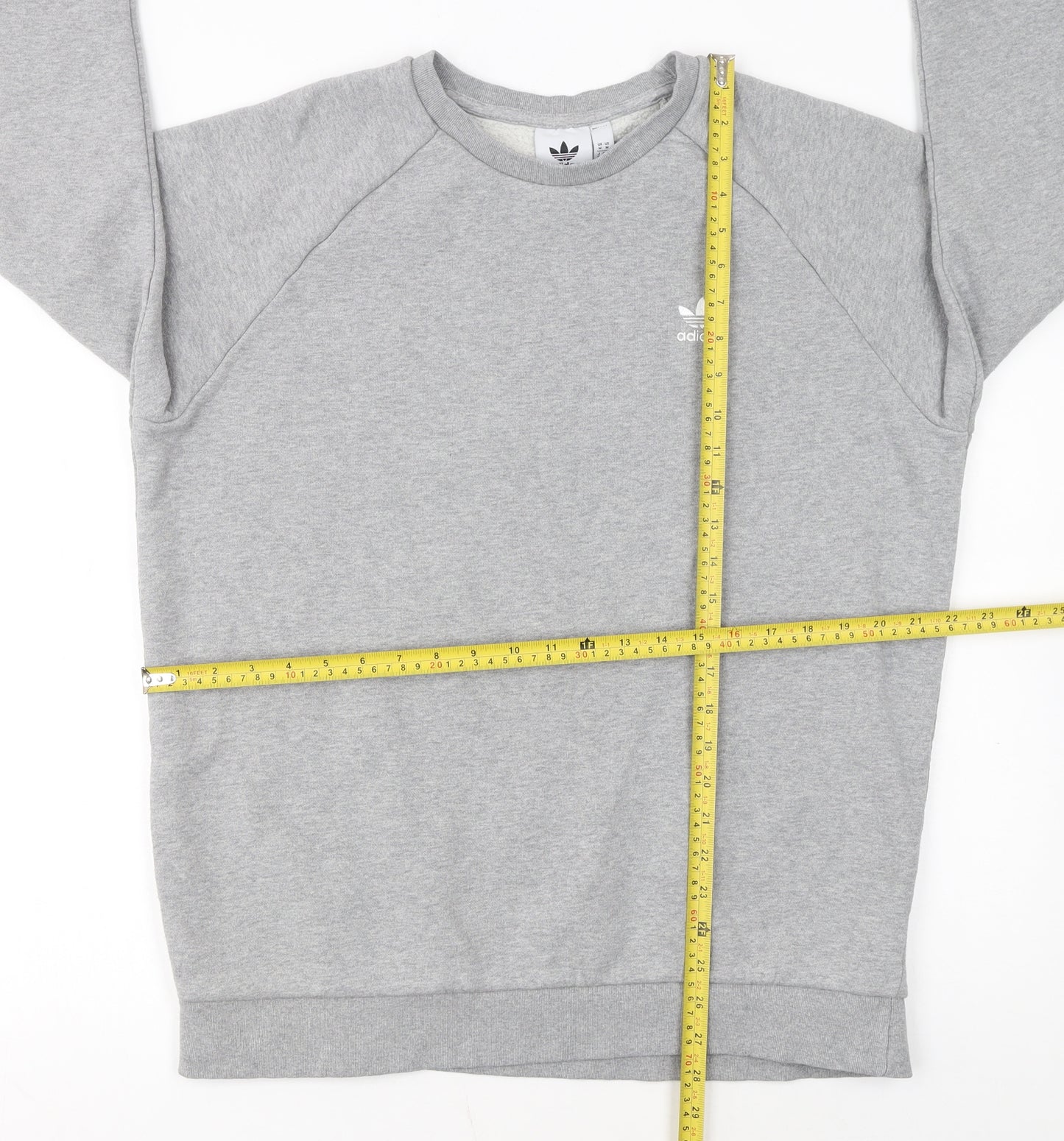 Adidas Mens Grey Regular Fit Crew Neck Sweatshirt M