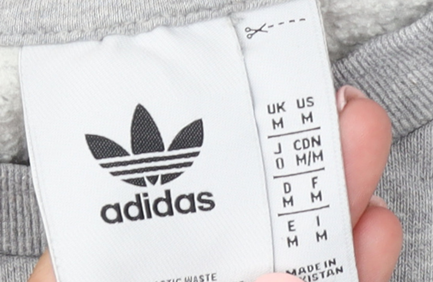 Adidas Mens Grey Regular Fit Crew Neck Sweatshirt M