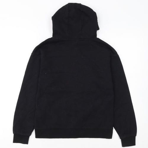 Disney at Primark Girls Black Hoodie 9-10 Years Pullover Graphic Fleece
