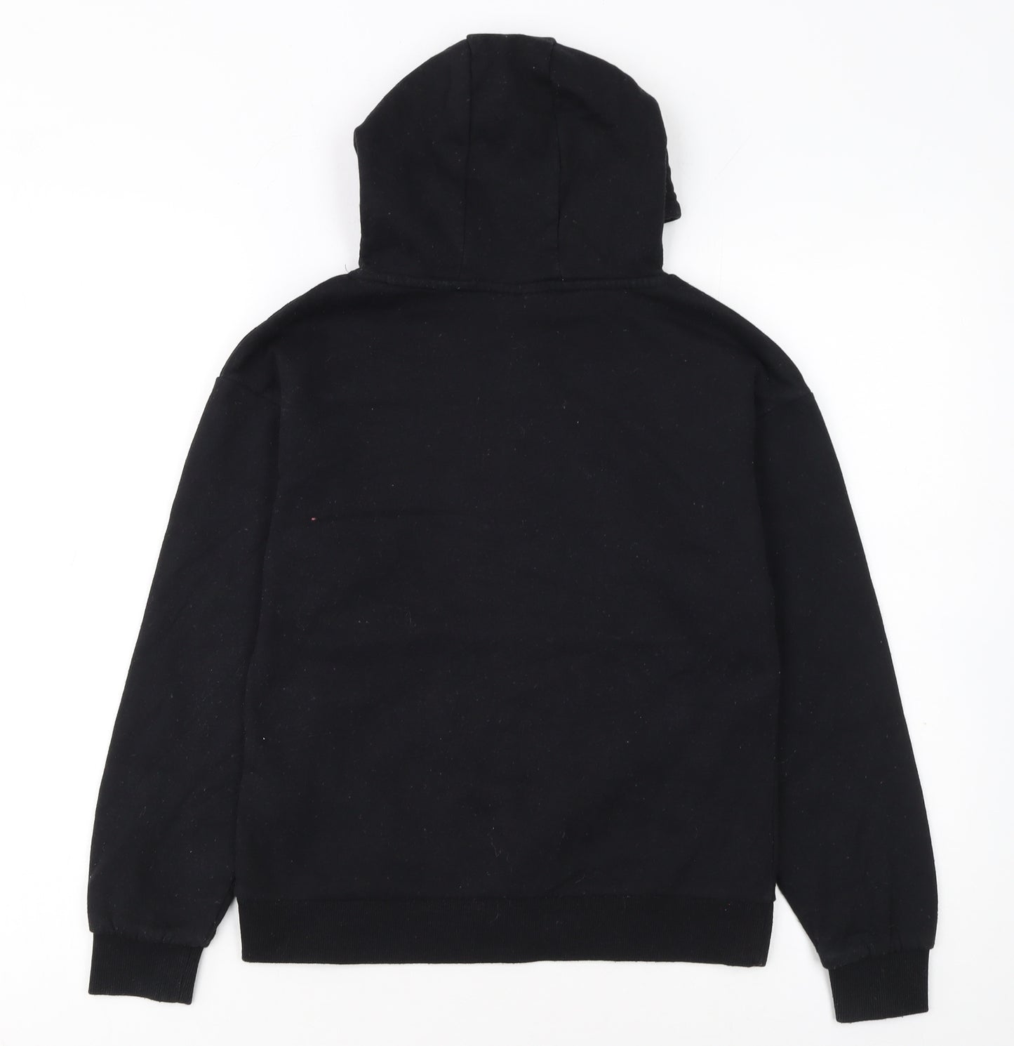 Disney at Primark Girls Black Hoodie 9-10 Years Pullover Graphic Fleece