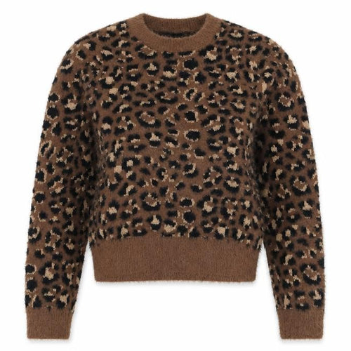 Marks and Spencer Women’s Brown Leopard Print Knit Jumper Size S