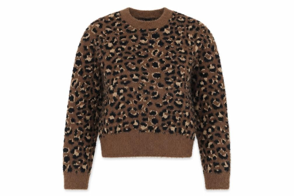 Marks and Spencer Women’s Brown Leopard Print Knit Jumper Size S
