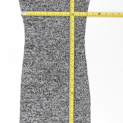Miss Selfridge Women’s Grey Knit Bodycon Dress Size 8