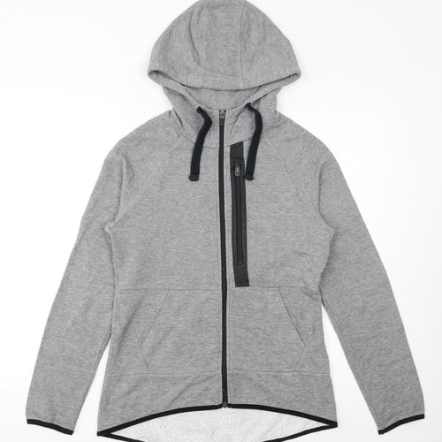 Crane Womens Grey Full Zip Hooded Sweatshirt Small 8-10