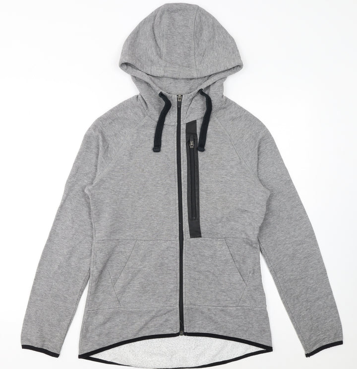 Crane Womens Grey Full Zip Hooded Sweatshirt Small 8-10