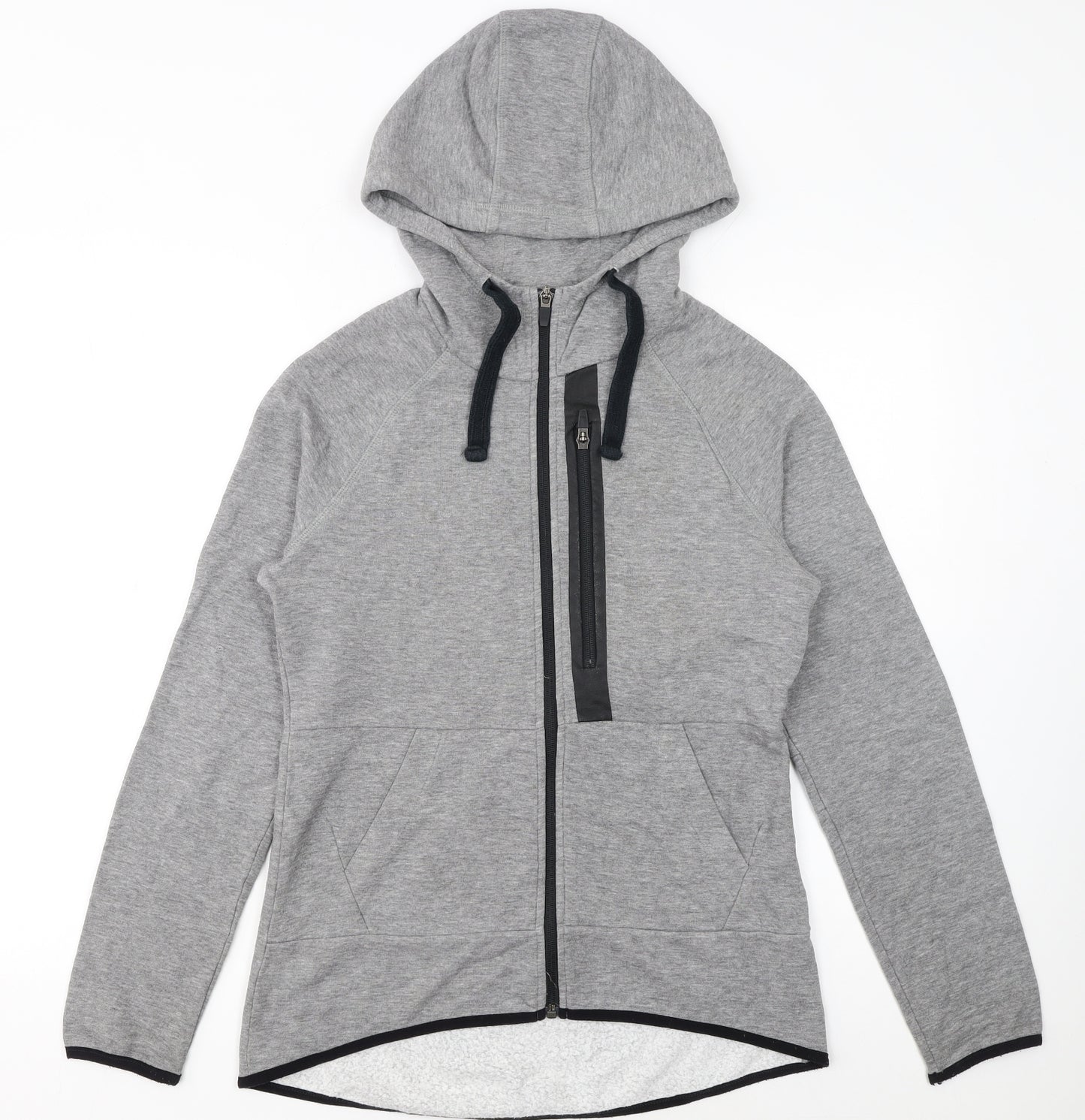 Crane Womens Grey Full Zip Hooded Sweatshirt Small 8-10
