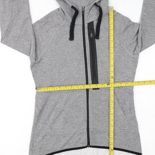 Crane Womens Grey Full Zip Hooded Sweatshirt Small 8-10