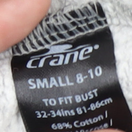 Crane Womens Grey Full Zip Hooded Sweatshirt Small 8-10
