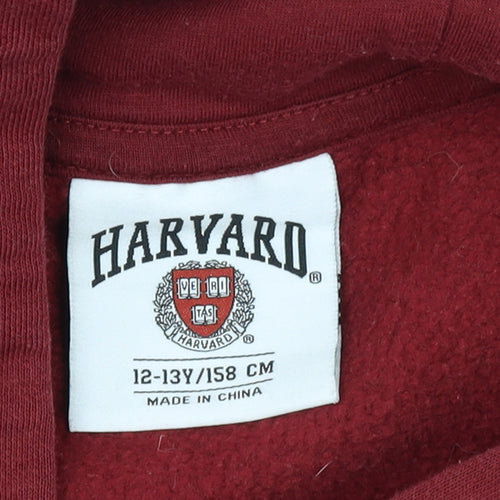 Harvard Boys Burgundy Hoodie 12-13 Years Pullover Fleece Sweatshirt