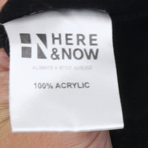 HERE & NOW Women's Black & White Colour Block Acrylic Jumper XS