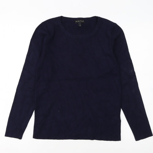 Phase Eight Women’s Blue Viscose Long Sleeve Pullover Jumper UK 12