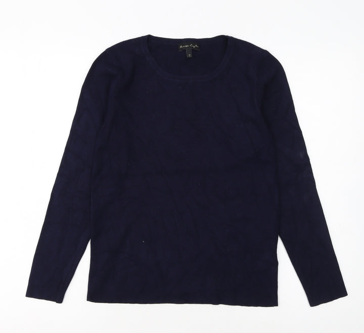 Phase Eight Women’s Blue Viscose Long Sleeve Pullover Jumper UK 12