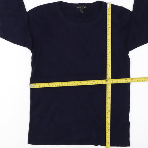Phase Eight Women’s Blue Viscose Long Sleeve Pullover Jumper UK 12