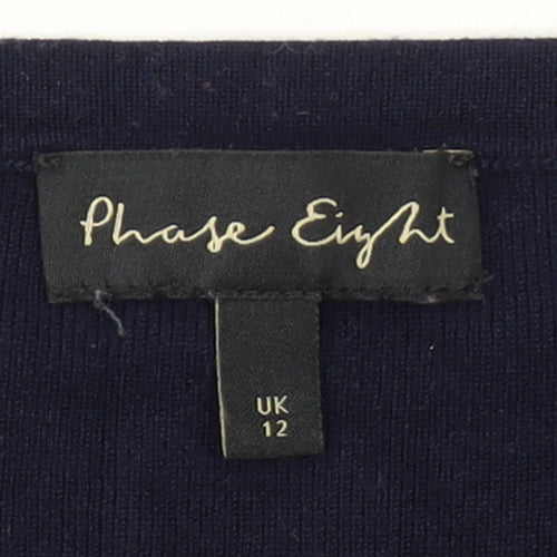 Phase Eight Women’s Blue Viscose Long Sleeve Pullover Jumper UK 12