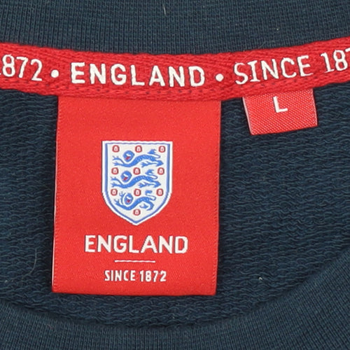 England Men's Blue Crew Neck Pullover Sweatshirt Size L