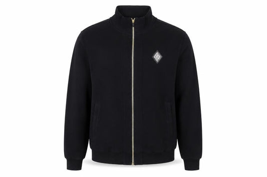 BE VIP Men’s Black XL Track Jacket Cotton Blend Zip Up