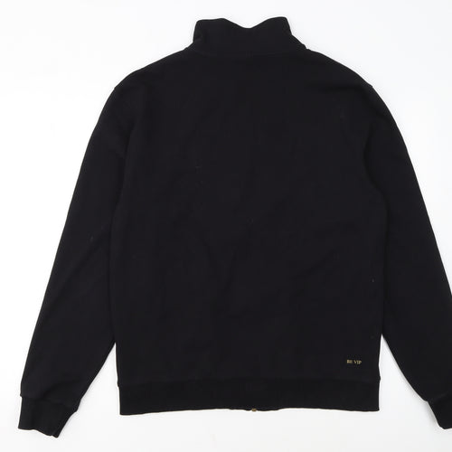 BE VIP Men’s Black XL Track Jacket Cotton Blend Zip Up