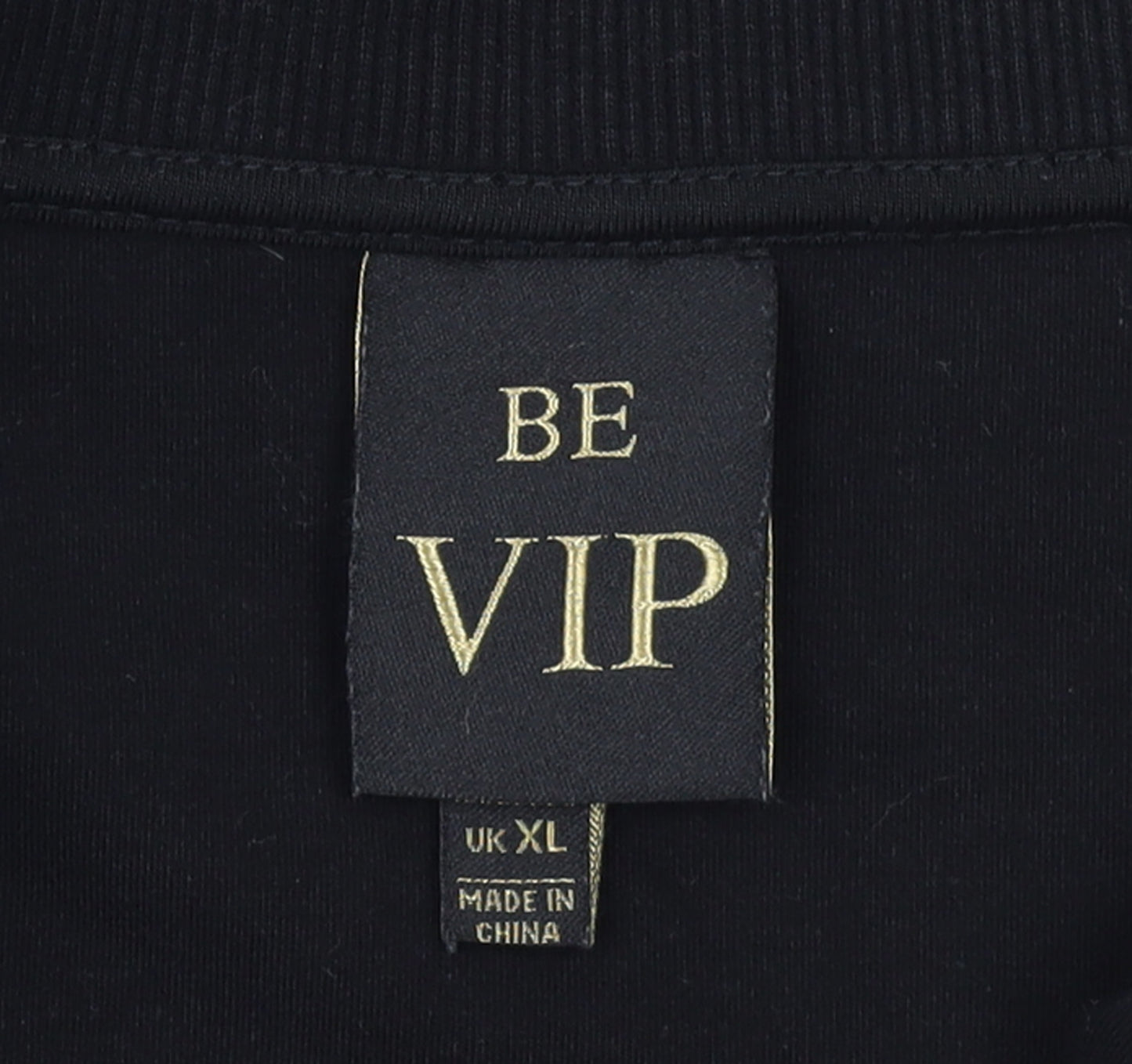 BE VIP Men’s Black XL Track Jacket Cotton Blend Zip Up