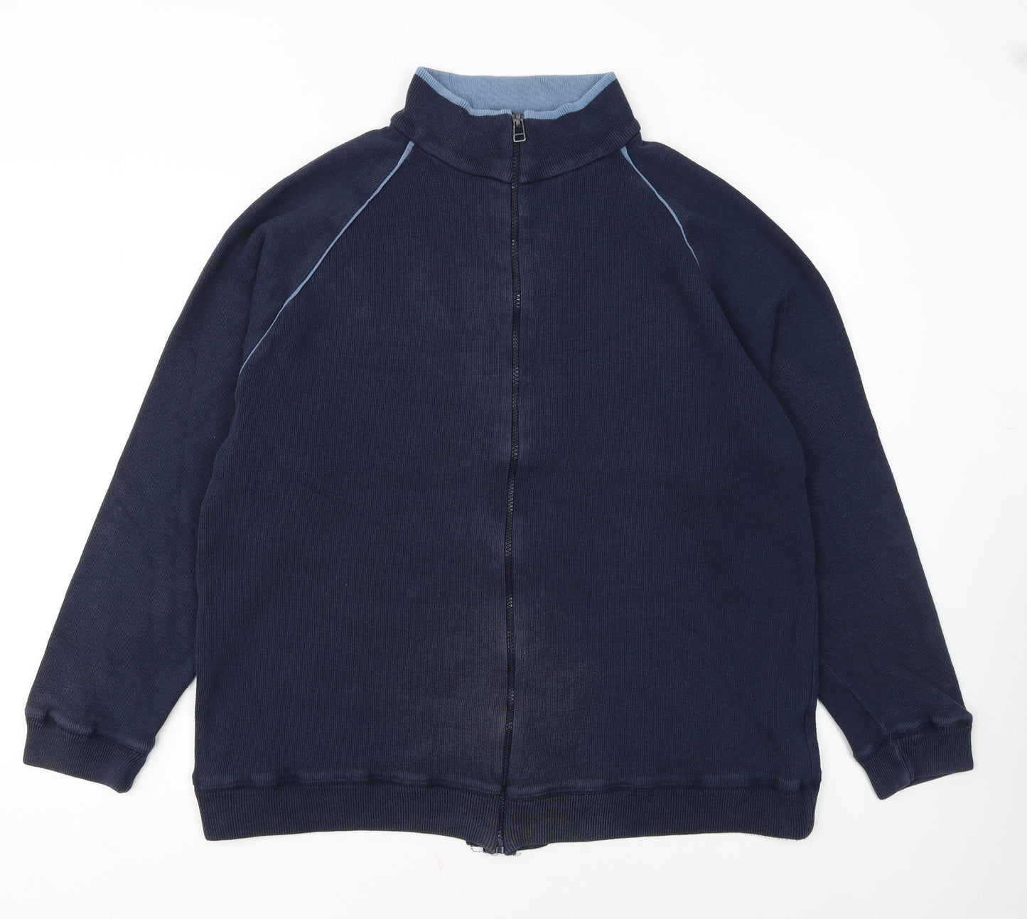 Petroleum Performance Men's Blue Full Zip Knit Jumper M