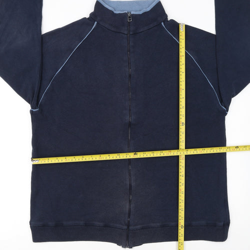 Petroleum Performance Men's Blue Full Zip Knit Jumper M