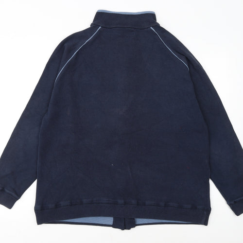 Petroleum Performance Men's Blue Full Zip Knit Jumper M