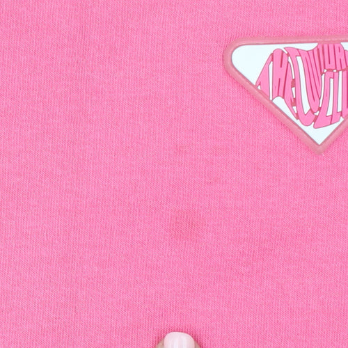 Couture Women's Pink Crew Neck Pullover Sweatshirt UK 8