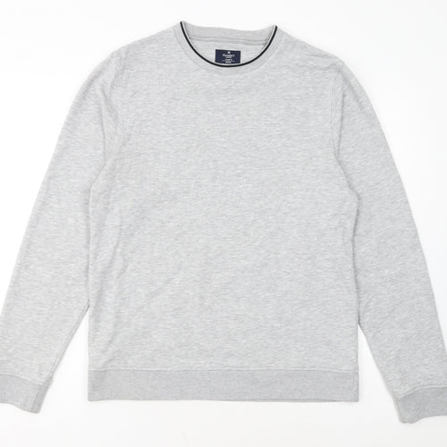 Hackett London Men's Grey Classic Fit Cotton Sweatshirt Medium