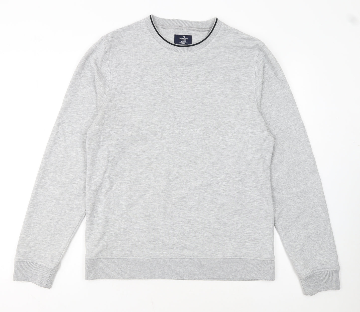 Hackett London Men's Grey Classic Fit Cotton Sweatshirt Medium