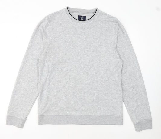 Hackett London Men's Grey Classic Fit Cotton Sweatshirt Medium