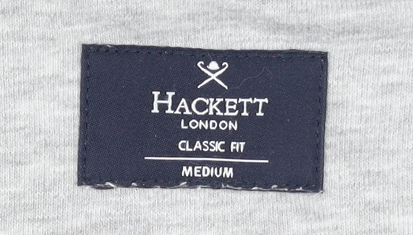 Hackett London Men's Grey Classic Fit Cotton Sweatshirt Medium