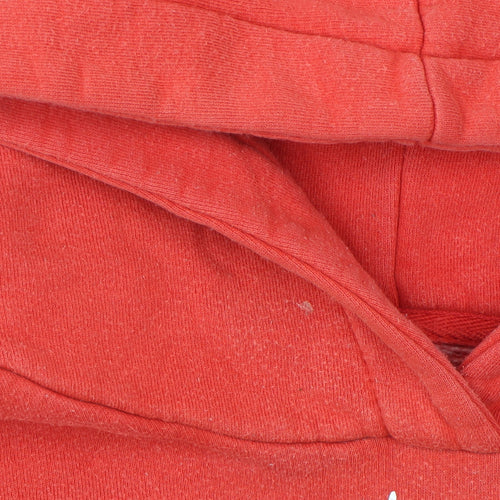 Superdry Womens Red Pullover Hoodie Medium Logo Print Casual