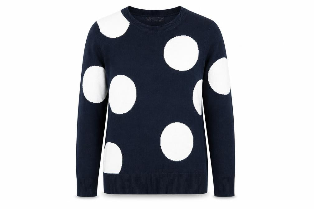 Marks and Spencer Women’s Blue Polka Dot Acrylic Jumper Size 10