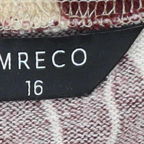 Emreco Women Brown Floral Cowl Neck Pullover Jumper Size 16