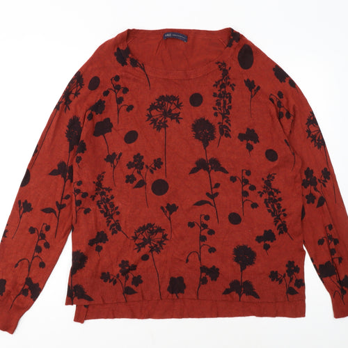 Marks and Spencer Women’s Brown Floral Knit Jumper UK 18