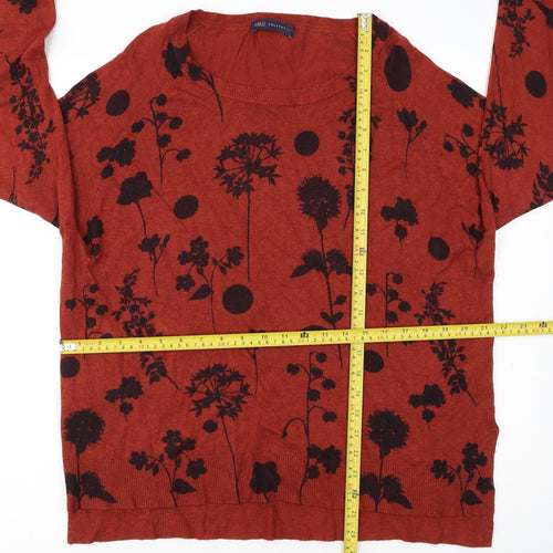 Marks and Spencer Women’s Brown Floral Knit Jumper UK 18