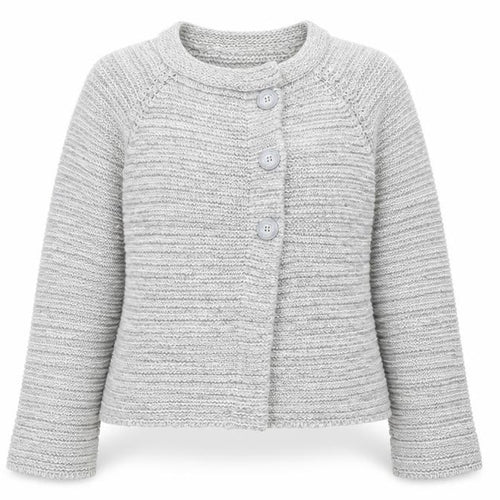 Wallis Women Grey Chunky Knit Button Cardigan M