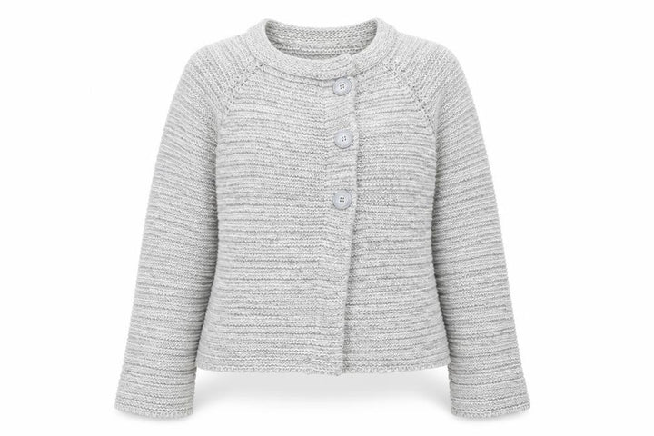 Wallis Women Grey Chunky Knit Button Cardigan M